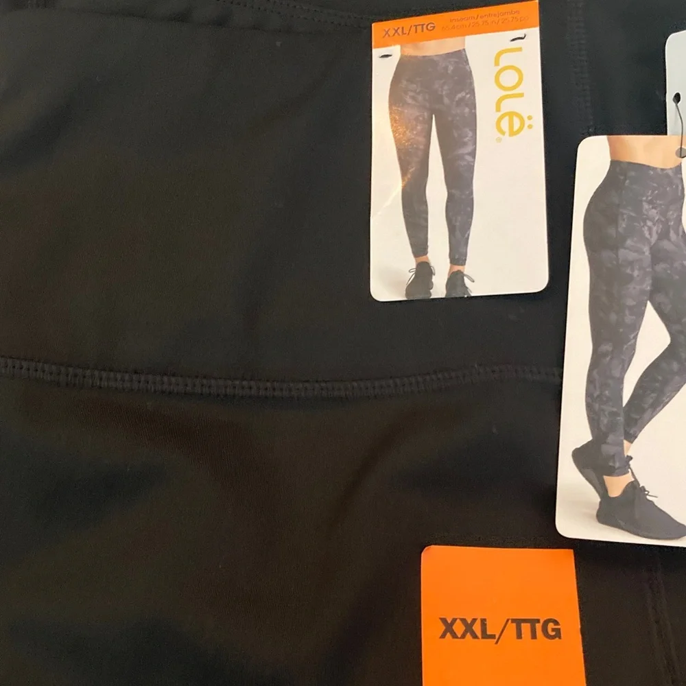 Lole Black Sweatpants with Orange Size Tag - Picture 2 of 4